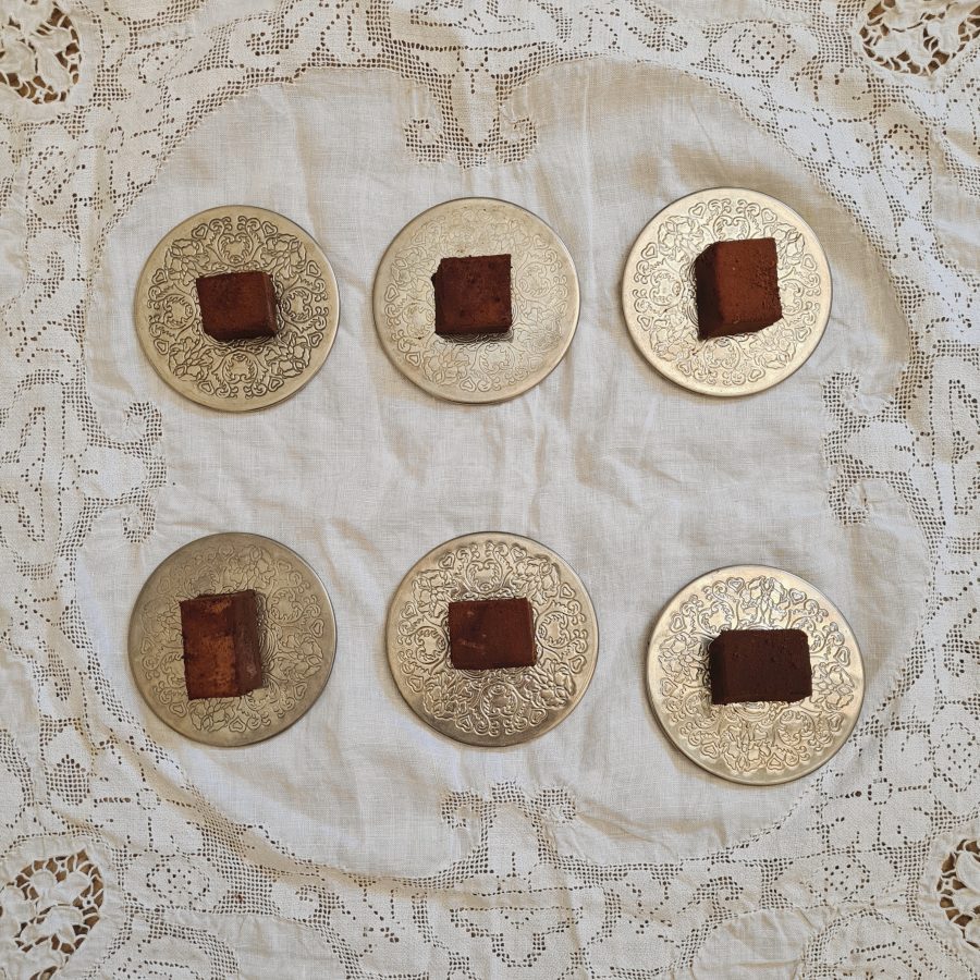 cacao and kefir gelatine cubes