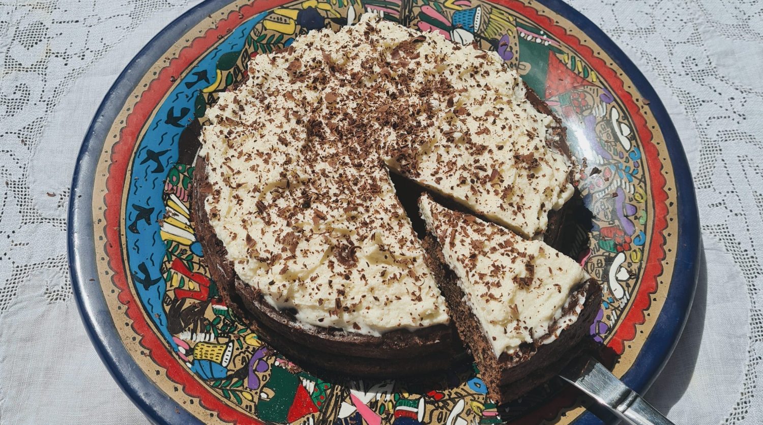 Black bean and banana cake