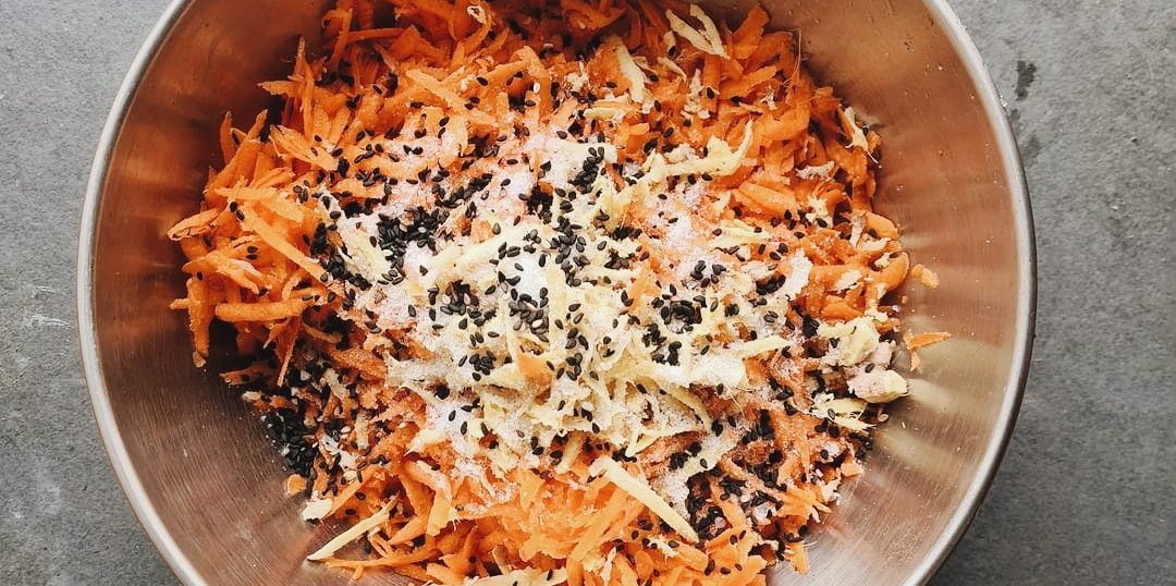 Ginger Carrots with Black Sesame