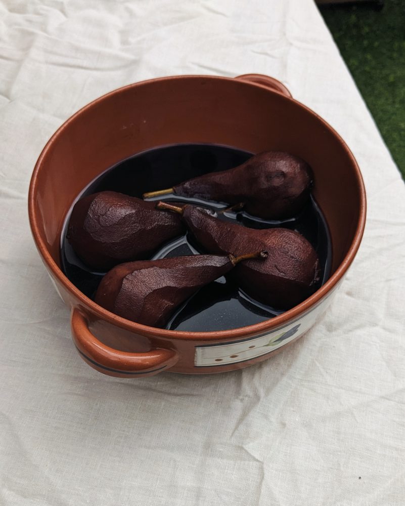 hibiscus poached pear