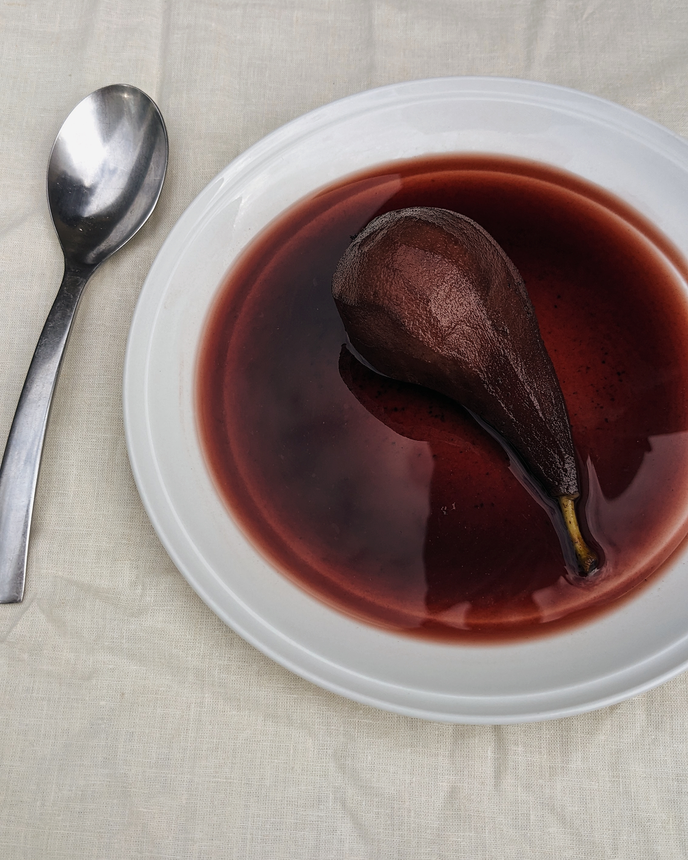 hibiscus poached pear