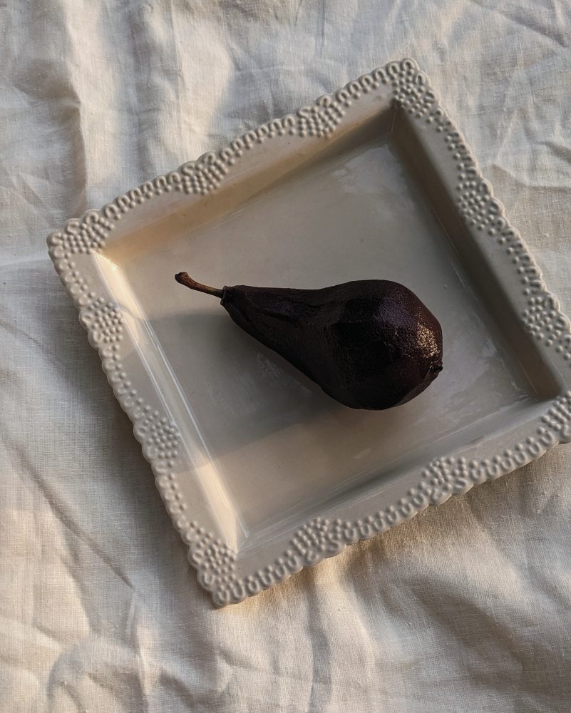 hibiscus poached pear