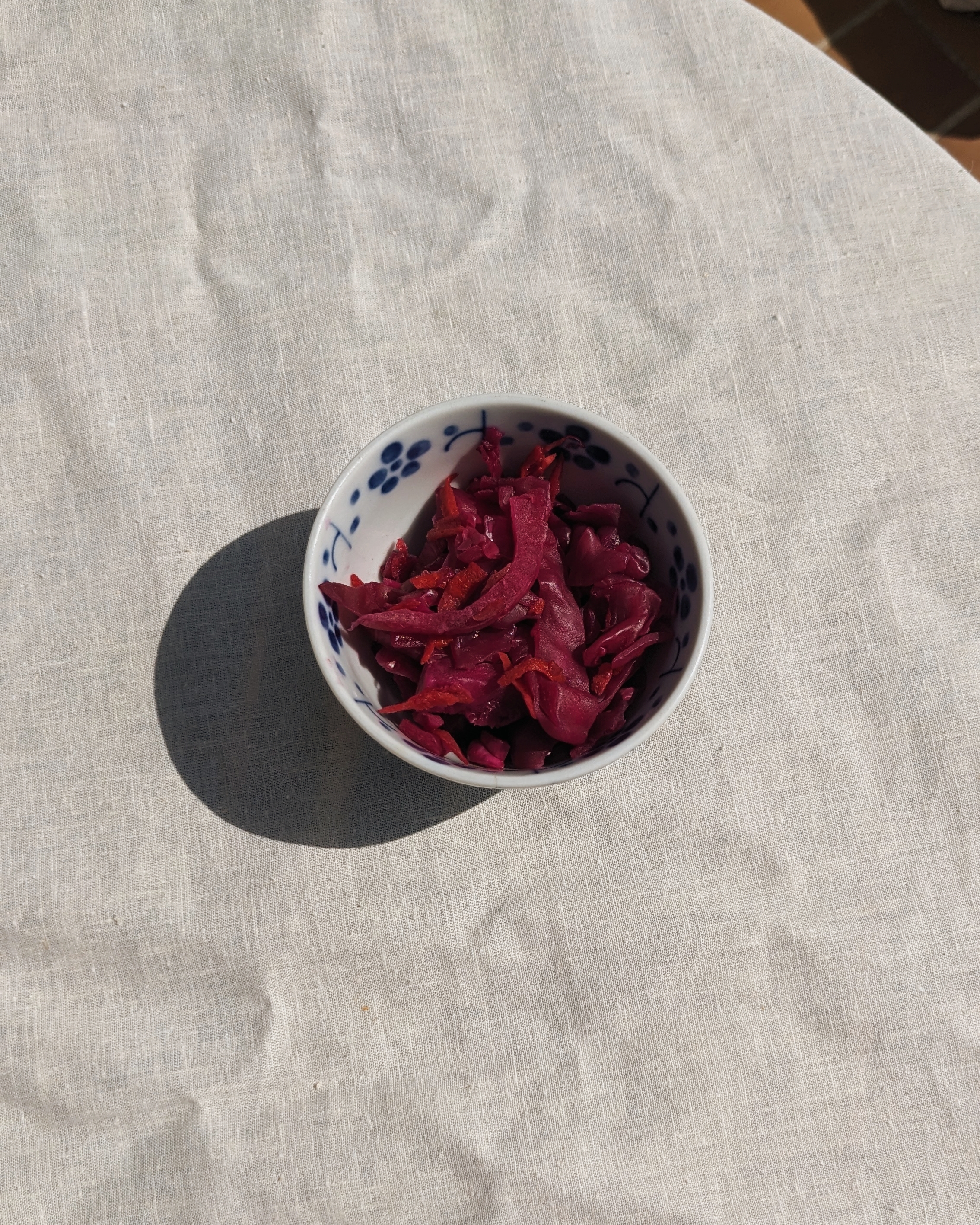 red cabbage and fennel kraut